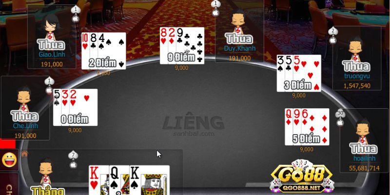 Tính năng đặc biệt của game bài liêng tại sân chơi Go88