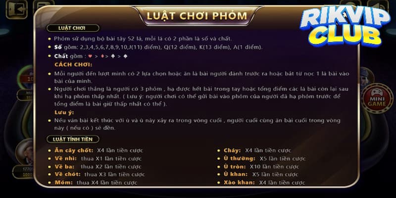 Điểm thu hút trong game bài phỏm Rikvip